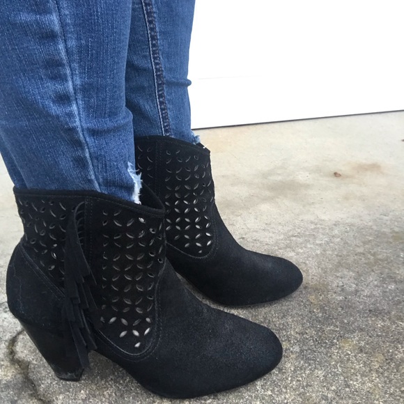 Jessica Simpson Suede Fringe Booties - Picture 3 of 10